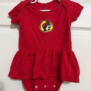 Buc-ees Red Baby Tutu Onsie